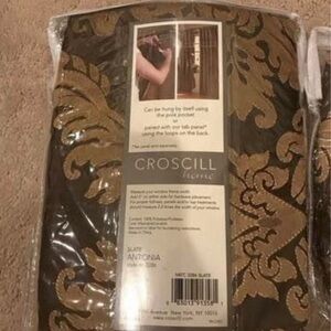 Croscill Antonia Curtain Panel in Brown and Gold